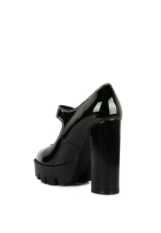 MILLENIAL BUG Patent High Heeled Mary Jane Shoes - Tigbul's Variety Fashion Shop