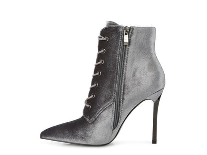 BORNSTA Velvet High Heeled Velvet Boots - Tigbuls Variety Fashion