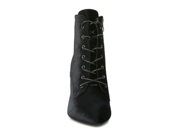 BORNSTA Velvet High Heeled Velvet Boots - Tigbuls Variety Fashion