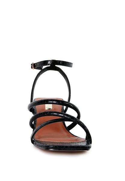 Right Pose Croc Mid Block Heel Casual Sandals - Tigbuls Variety Fashion