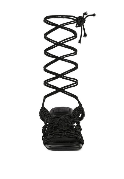 BEROE Braided Handcrafted Lace Up Sandal - Tigbuls Variety Fashion