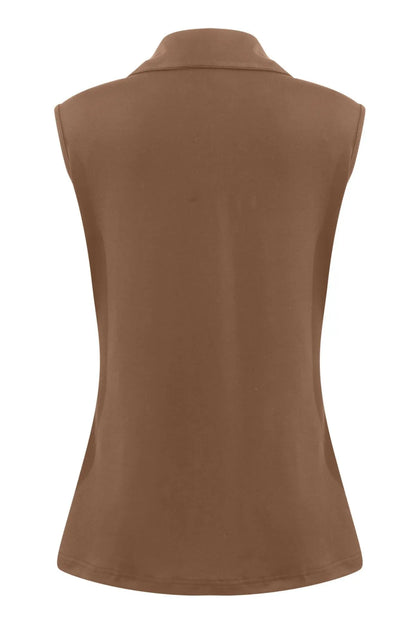 Button Down Sleeveless Top - Tigbul's Variety Fashion Shop