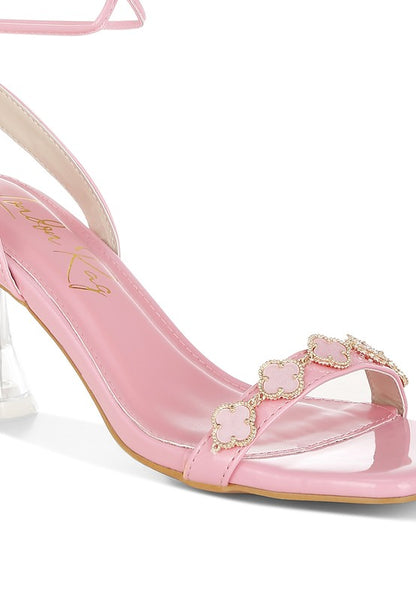 Ebina Charm Detail Spool Heels - Tigbul's Variety Fashion Shop