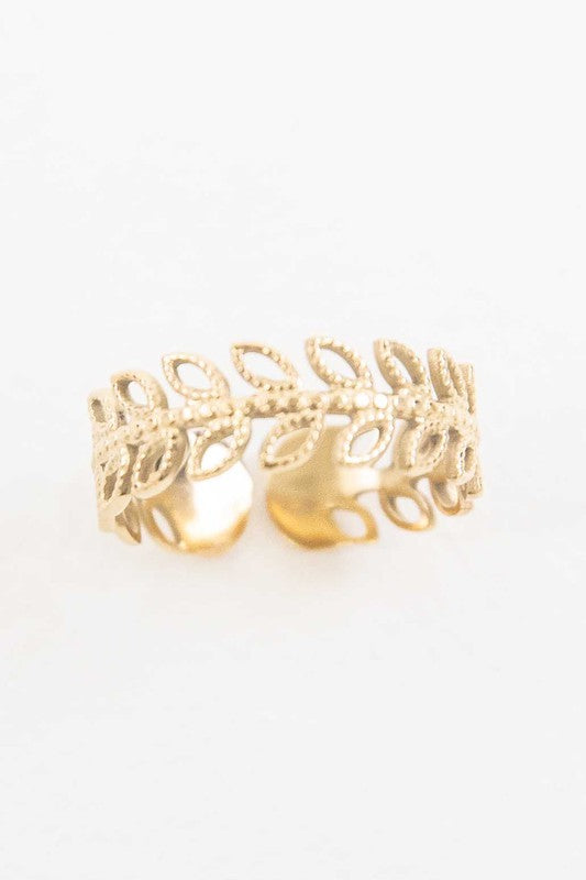 Fern Adjustable Ring - Tigbuls Variety Fashion