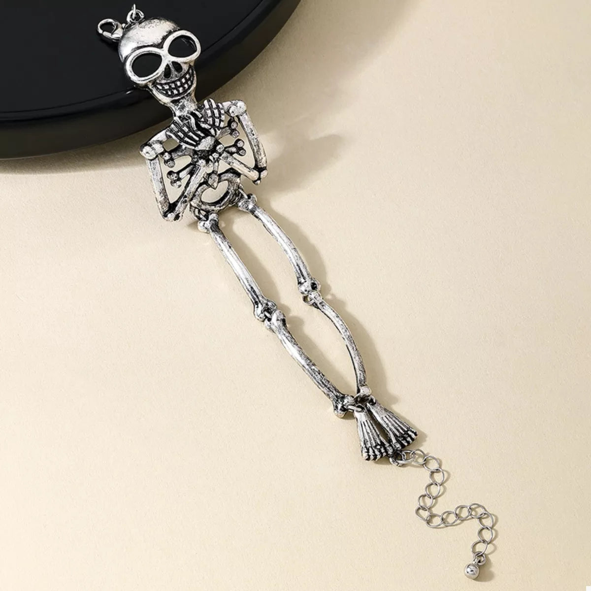 Alloy Skull Necklace and Bracelet Jewelry Set - Tigbul's Variety Fashion Shop