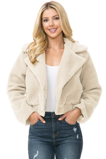 Women's Faux Fur Jacket - Tigbul's Variety Fashion Shop
