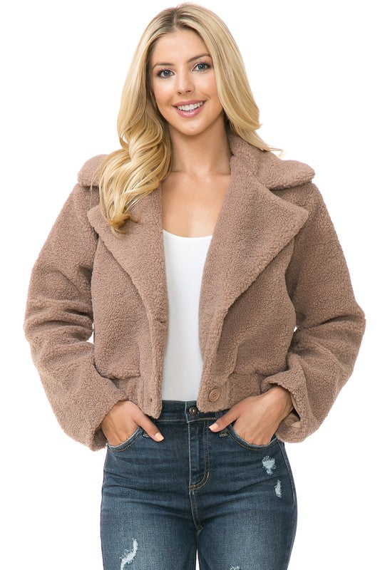 Women's Faux Fur Jacket - Tigbul's Variety Fashion Shop