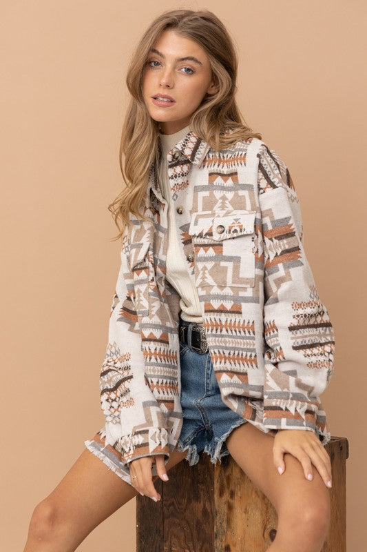 Aztec Western Shacket - Tigbuls Variety Fashion