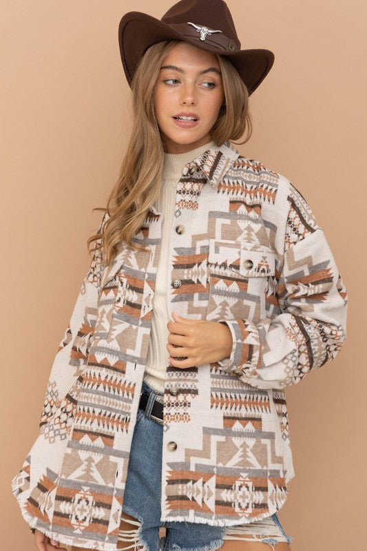 Aztec Western Shacket - Tigbuls Variety Fashion