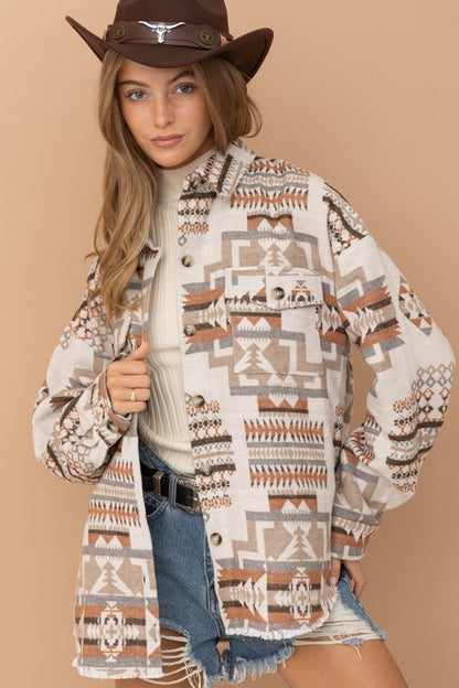 Aztec Western Shacket - Tigbuls Variety Fashion