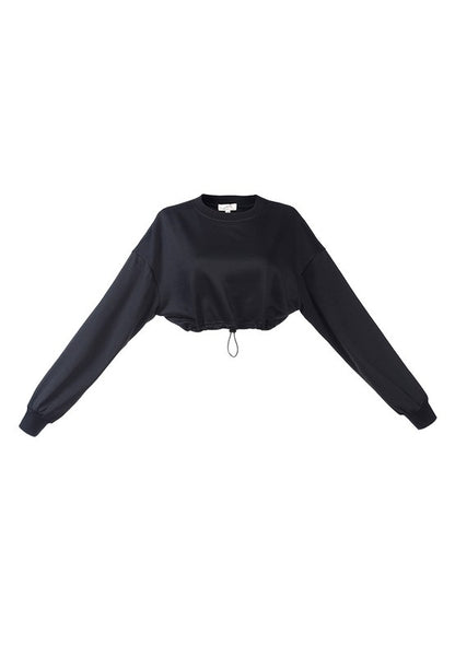 Stay Snug Cropped Sweatshirt - Tigbul's Variety Fashion Shop