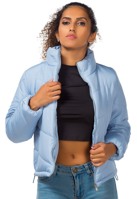 Ladies Long Sleeve Puffer Jacket - Tigbul's Variety Fashion Shop