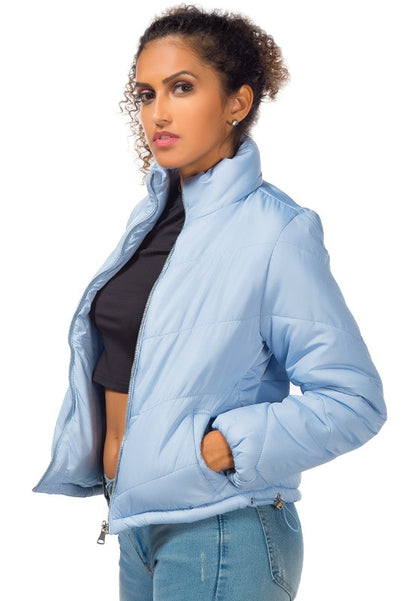 Ladies Long Sleeve Puffer Jacket - Tigbul's Variety Fashion Shop