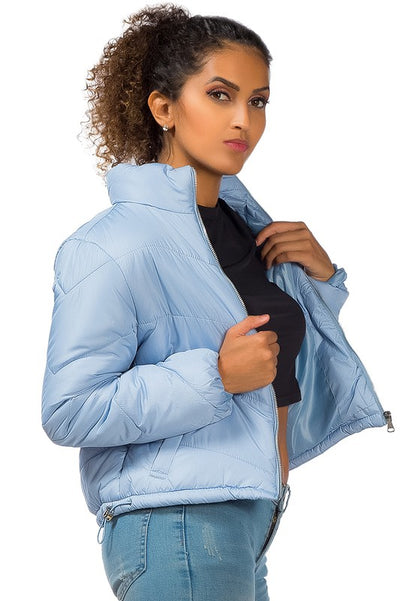 Ladies Long Sleeve Puffer Jacket - Tigbul's Variety Fashion Shop