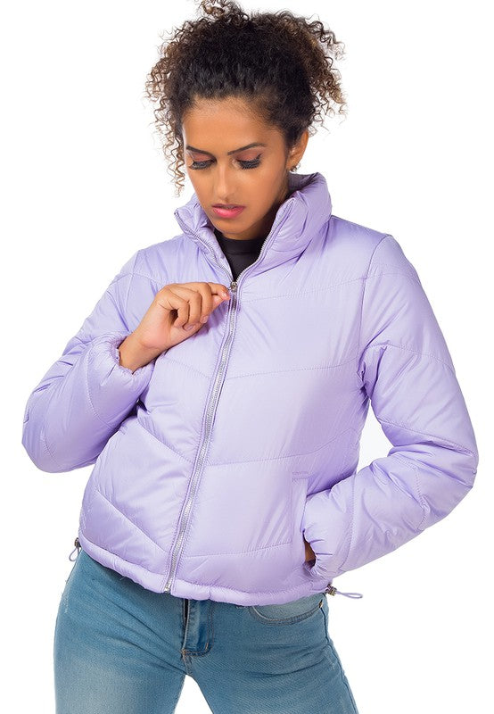 Ladies Long Sleeve Puffer Jacket - Tigbul's Variety Fashion Shop