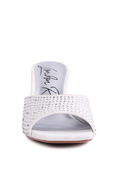 Imprint Diamante Stud Slip On Sandals - Tigbul's Variety Fashion Shop