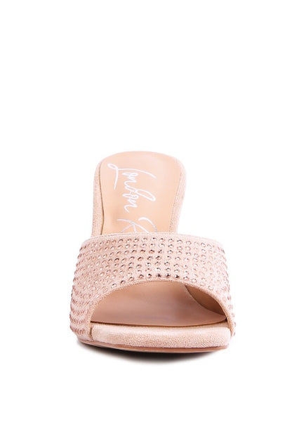 Imprint Diamante Stud Slip On Sandals - Tigbul's Variety Fashion Shop