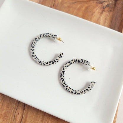 Camy Hoops - Black Dot - Tigbul's Variety Fashion Shop