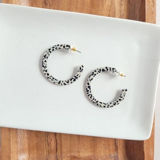Camy Hoops - Black Dot - Tigbul's Variety Fashion Shop