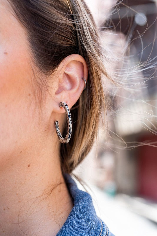 Camy Hoops - Black Dot - Tigbul's Variety Fashion Shop