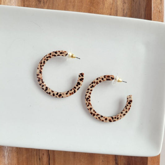 Camy Hoops - Brown Dot - Tigbul's Variety Fashion Shop