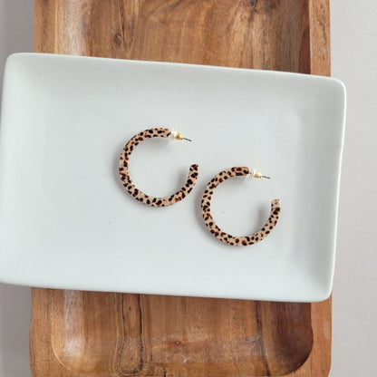 Camy Hoops - Brown Dot - Tigbul's Variety Fashion Shop