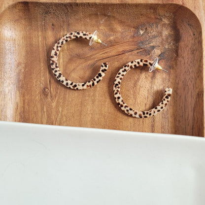 Camy Hoops - Brown Dot - Tigbul's Variety Fashion Shop