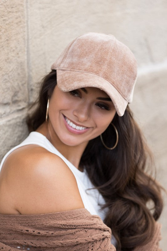 Velour Ball Cap - Tigbul's Variety Fashion Shop