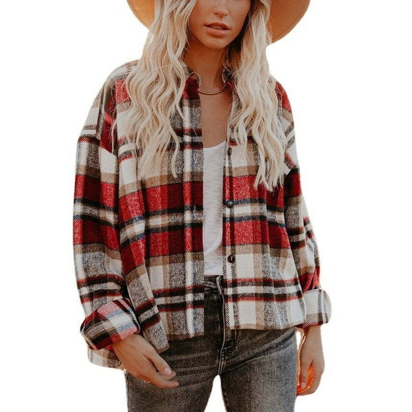 Women's Plaid Shacket - Tigbul's Variety Fashion Shop