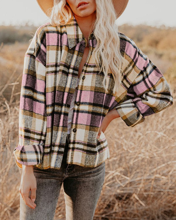 Women's Plaid Shacket - Tigbul's Variety Fashion Shop