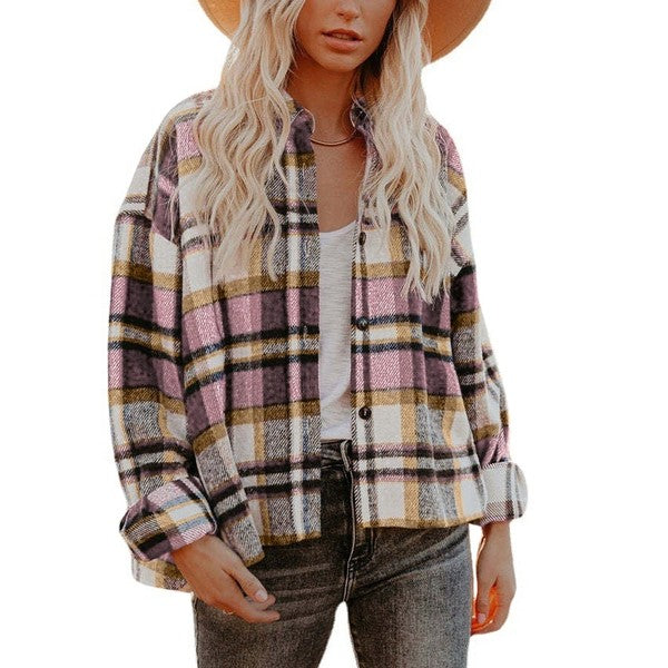 Women's Plaid Shacket - Tigbul's Variety Fashion Shop