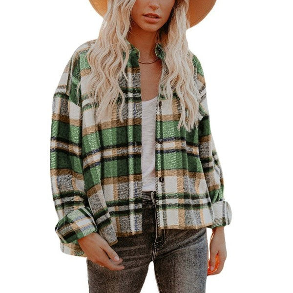 Women's Plaid Shacket - Tigbul's Variety Fashion Shop