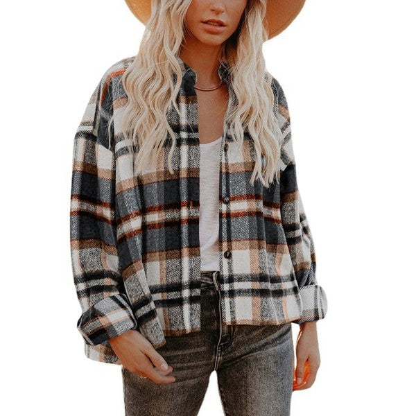 Women's Plaid Shacket - Tigbul's Variety Fashion Shop