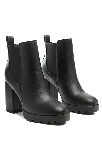 SONIA BLOCK HEELED BOOTS - Tigbul's Variety Fashion Shop