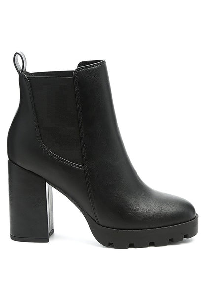 SONIA BLOCK HEELED BOOTS - Tigbul's Variety Fashion Shop