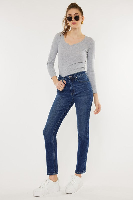 High Rise Slim Straight Jeans - Tigbuls Variety Fashion