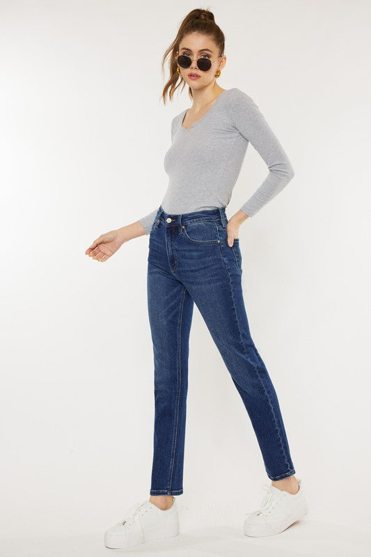 High Rise Slim Straight Jeans - Tigbuls Variety Fashion