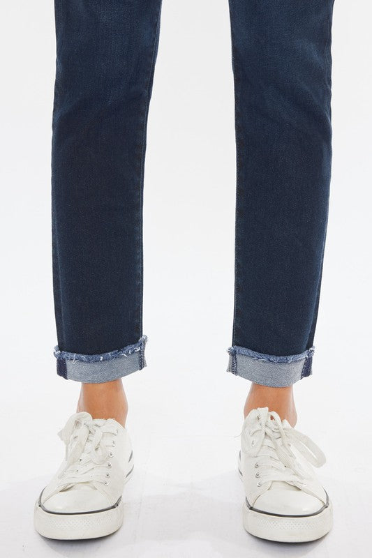 High Rise Rolled Cuff Jeans - Tigbuls Variety Fashion