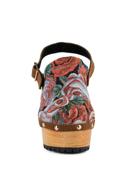 Rag & Co MURAL Tapestry Handcrafted Clogs - Tigbuls Variety Fashion