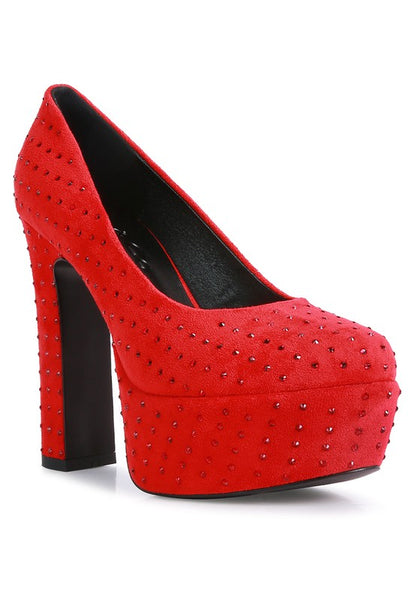 Poppins Glinting Platform High Pumps - Tigbuls Variety Fashion