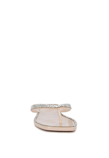 Golightly Diamante Stud Detail Thong Flats - Tigbuls Variety Fashion