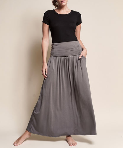 BAMBOO YOGA MAXI SKIRT - Tigbul's Variety Fashion Shop