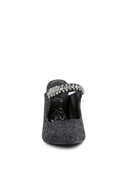 Twinklet Glitter Diamante High Heeled Sandals - Tigbuls Variety Fashion