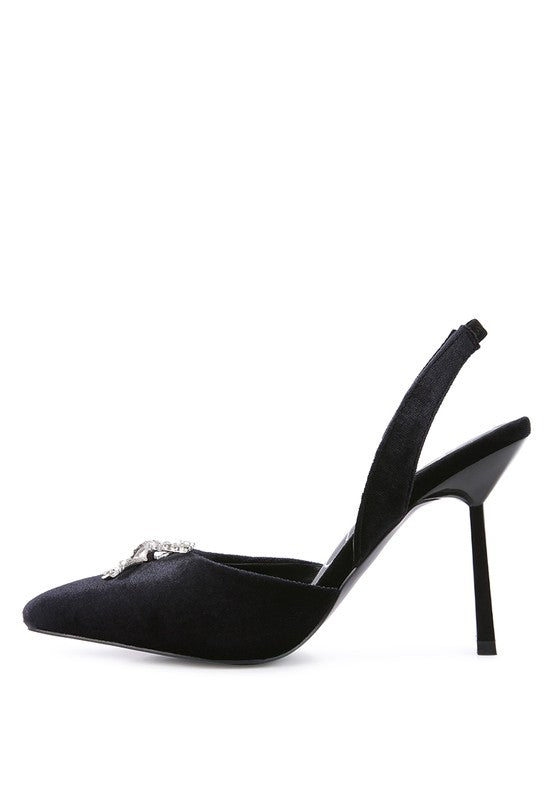 Firebird Velvet Pump High Heel Shoes 3.9" - Tigbuls Variety Fashion