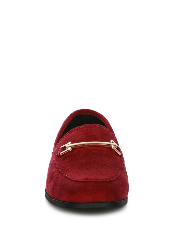 Zaara Solid Faux Suede Loafers - Tigbul's Variety Fashion Shop