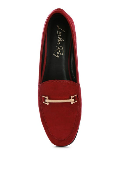 Zaara Solid Faux Suede Loafers - Tigbul's Variety Fashion Shop