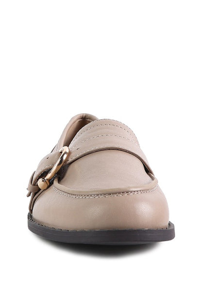 Sheboss Buckle Detail Loafers - Tigbul's Variety Fashion Shop
