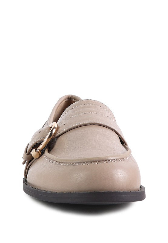 Sheboss Buckle Detail Loafers - Tigbul's Variety Fashion Shop
