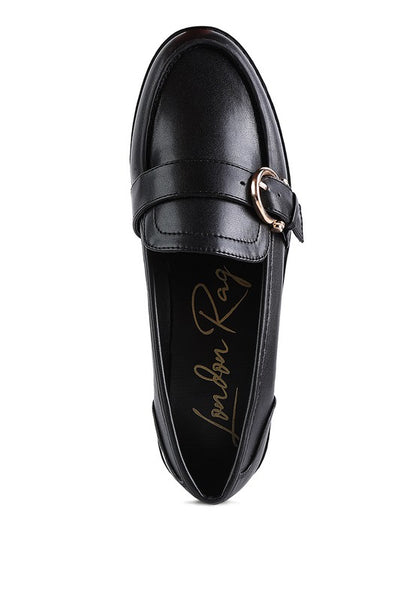 Sheboss Buckle Detail Loafers - Tigbul's Variety Fashion Shop