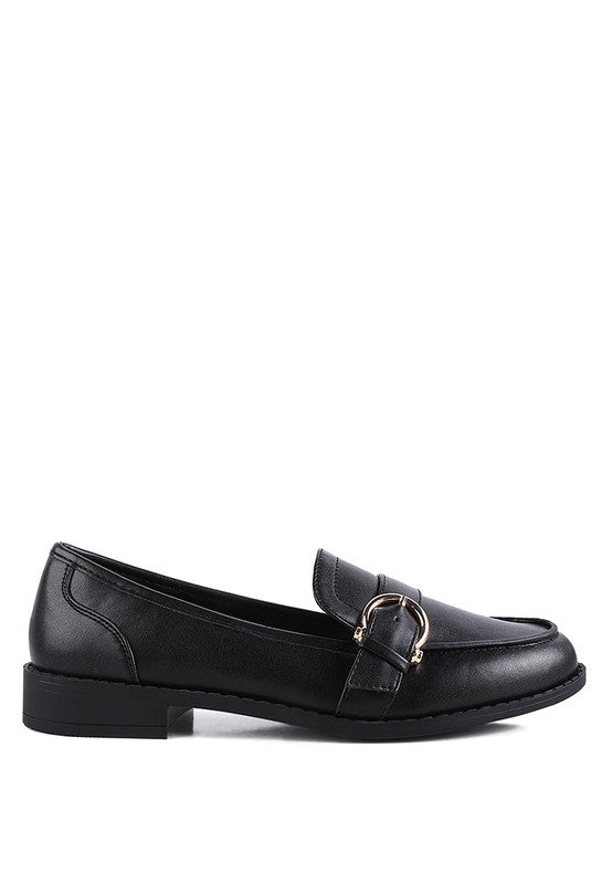 Sheboss Buckle Detail Loafers - Tigbul's Variety Fashion Shop
